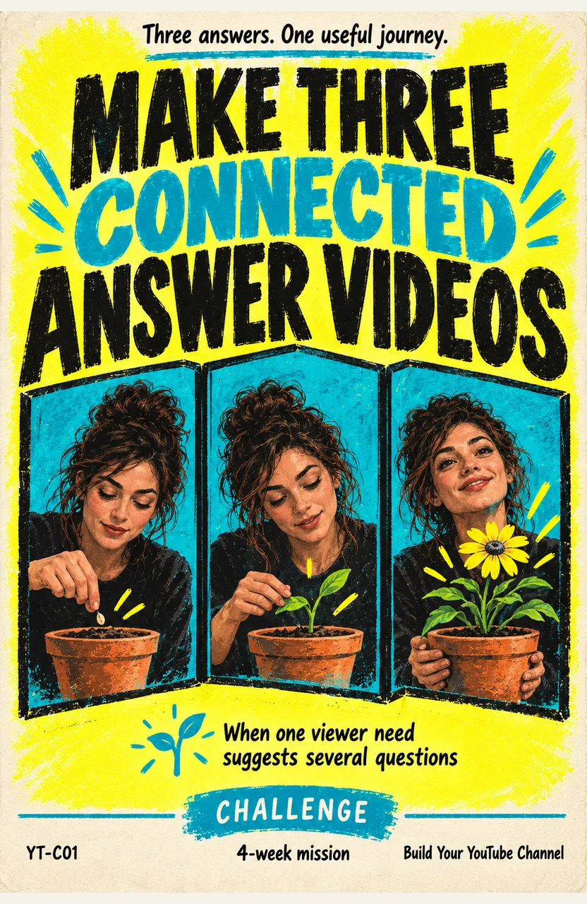 Make three connected answer videos When: one viewer need suggests several questions