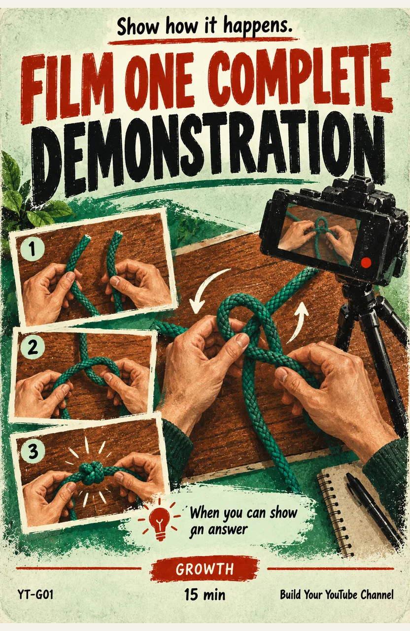 Film one complete demonstration When: you can show an answer