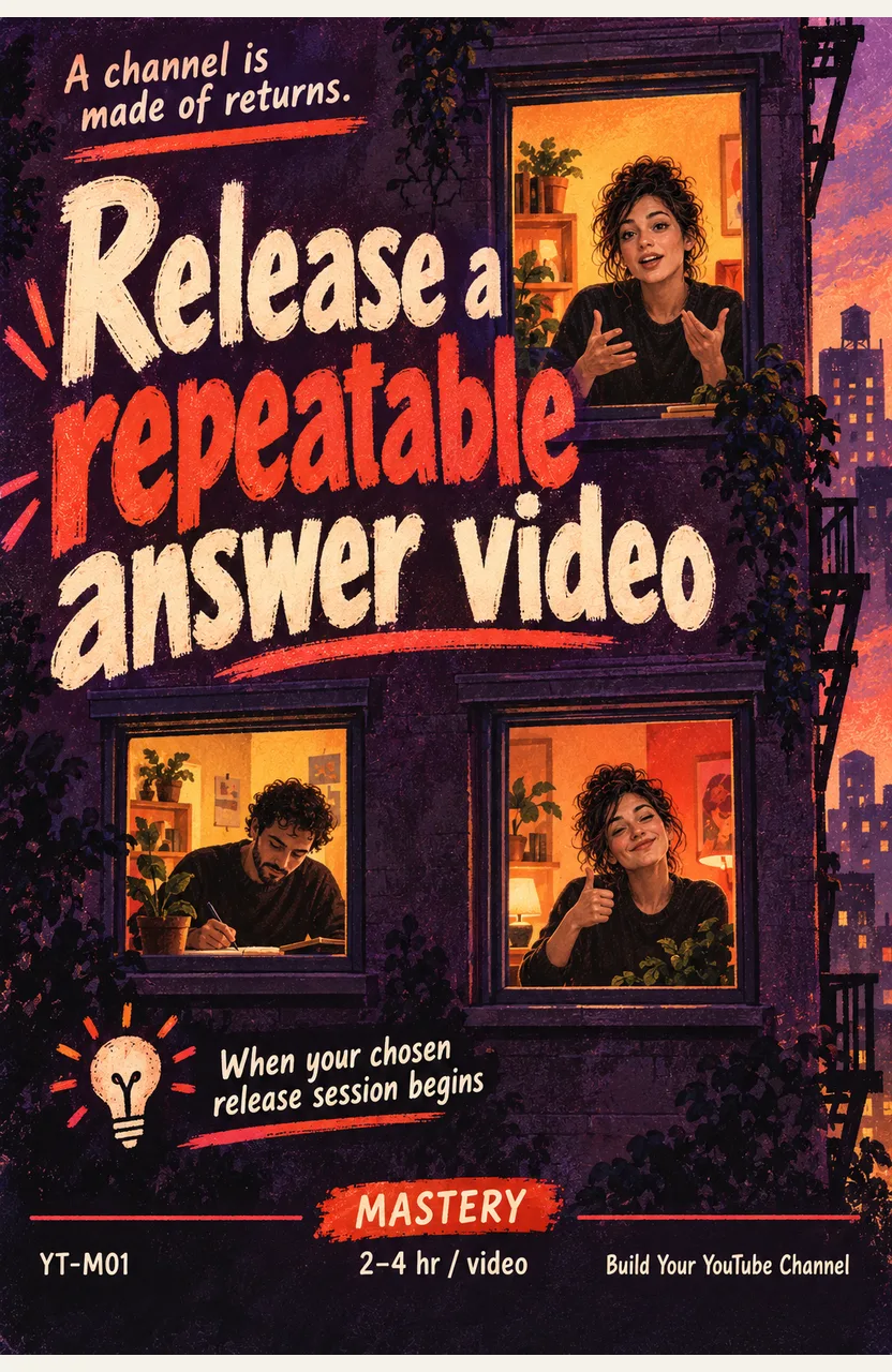 Release a repeatable answer video When: your chosen release session begins